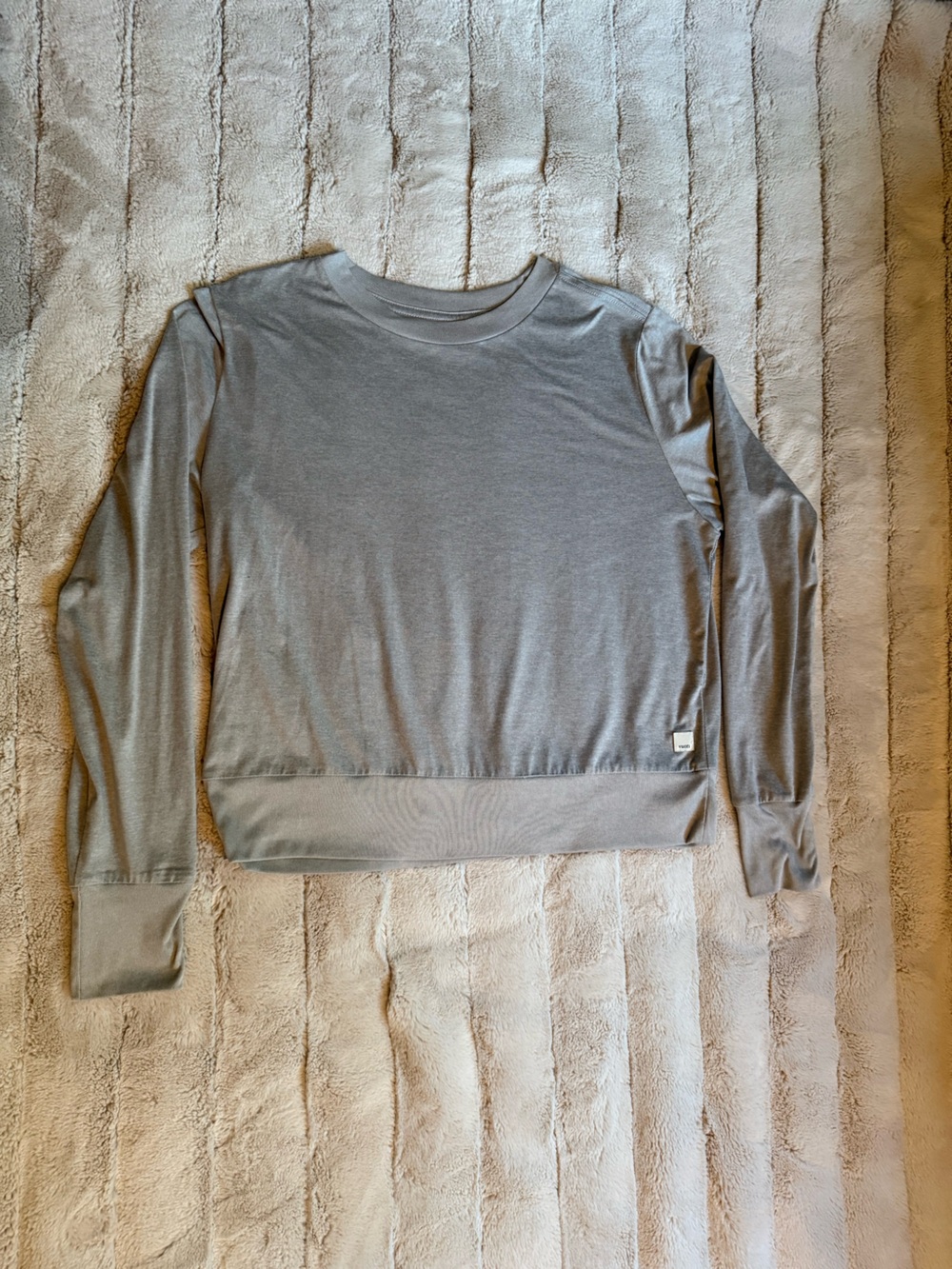 Vuori Daydream Crew, Light Heather Grey, Size Large